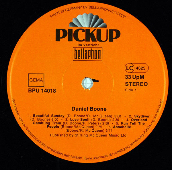 Daniel Boone : Daniel Boone (LP, Comp)