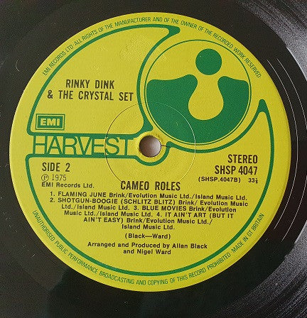 Rinky Dink & The Crystal Set : Cameo Roles (LP)