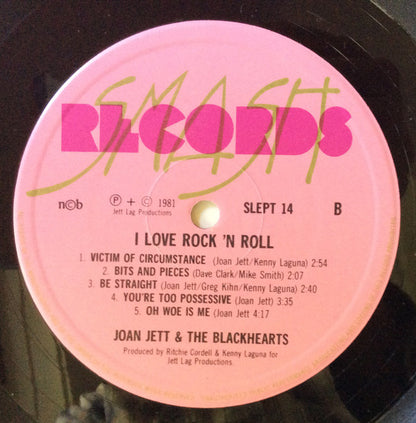 Joan Jett & The Blackhearts : I Love Rock 'N Roll (LP, Album, RE)