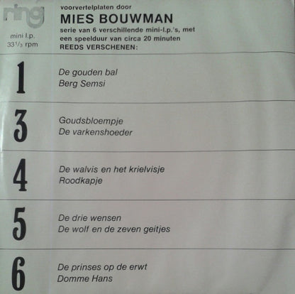 Mies Bouwman : Voorvertelplaat Door Mies Bouwman 2 (7", MiniAlbum)