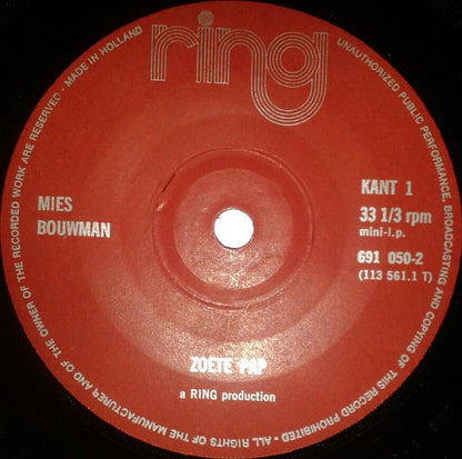 Mies Bouwman : Voorvertelplaat Door Mies Bouwman 2 (7", MiniAlbum)