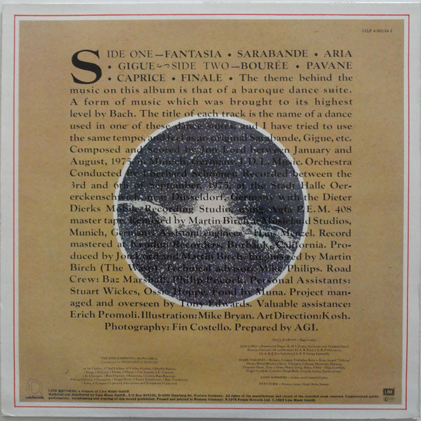 Jon Lord : Sarabande (LP, Album, RE, Whi)