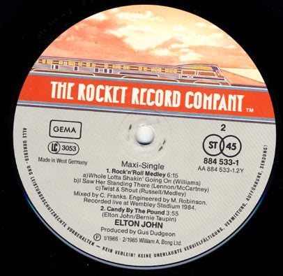 Elton John : Cry To Heaven (12", Maxi)