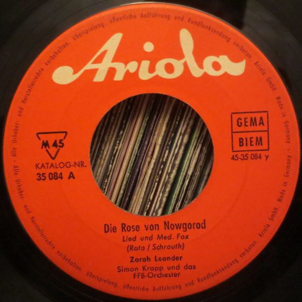 Zarah Leander : Einmal Kommt Die Liebe / Die Rose Von Nowgorod (7", Single, Mono)