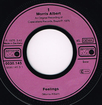 Morris Albert : Feelings (7", Single)