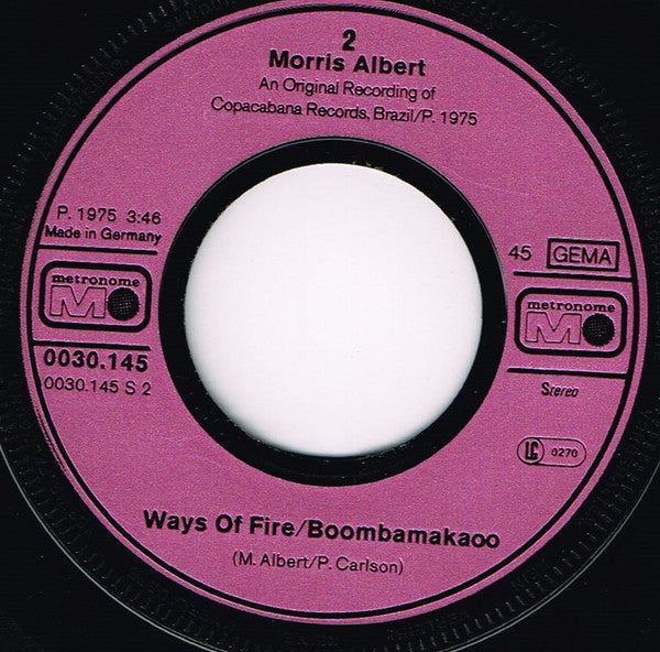 Morris Albert : Feelings (7", Single)