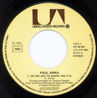 Paul Anka With Odia Coates : One Man Woman / One Woman Man (7", Single)