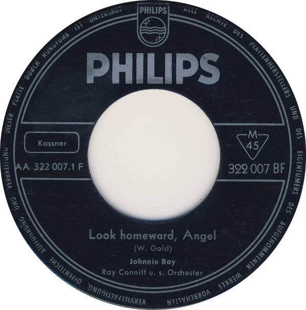 Johnnie Ray : Look Homeward, Angel / You Don’t Owe Me A Thing (7", Single)