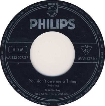 Johnnie Ray : Look Homeward, Angel / You Don’t Owe Me A Thing (7", Single)