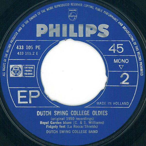 The Dutch Swing College Band : Dutch Swing College Oldies: Original 1950 Recordings (7", EP, Mono)