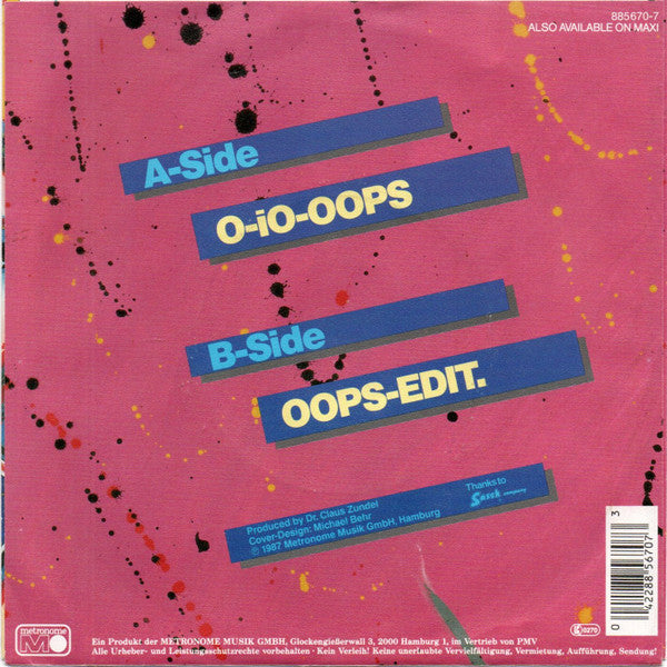 Noys Toys : O-Io-Oops (7", Single)
