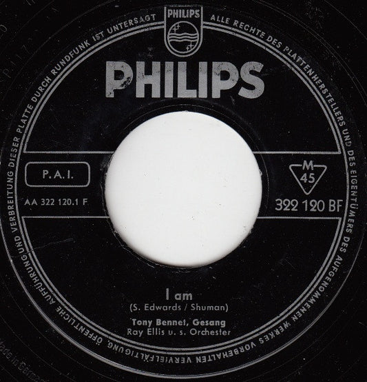 Tony Bennett : I Am / In The Middle Of An Island (7", Single)