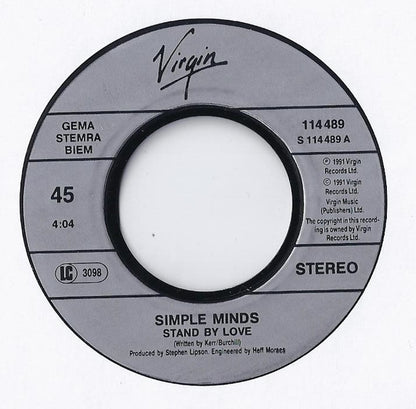Simple Minds : Stand By Love (7", Single)