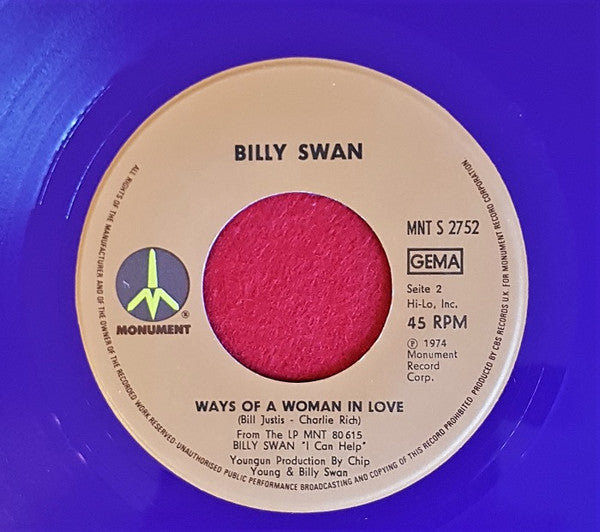 Billy Swan : I Can Help (7", Single, Pur)
