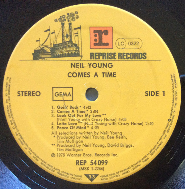 Neil Young : Comes A Time (LP, Album)