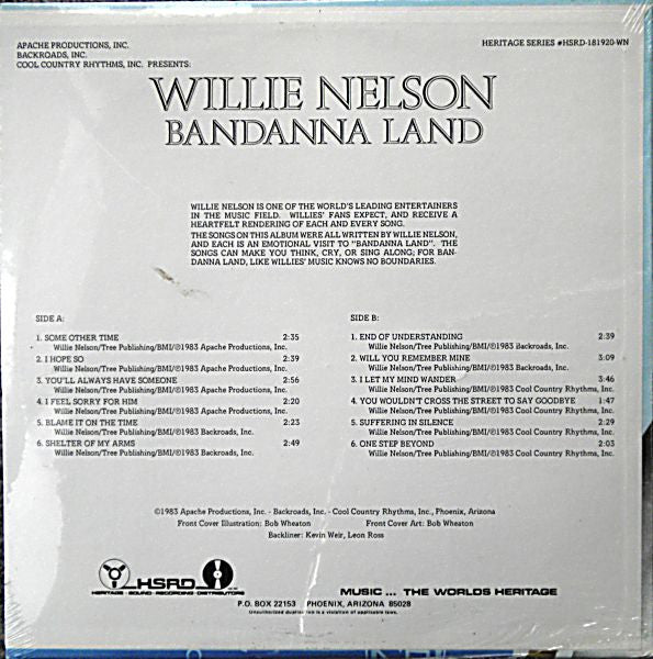 Willie Nelson : Bandanna Land (LP, Album, Comp)