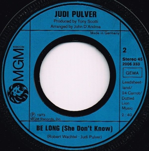Judi Pulver : Dancing On The Moon (7", Single)