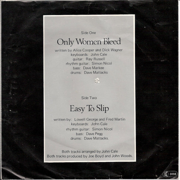 Julie Covington : Only Women Bleed (7", Single)