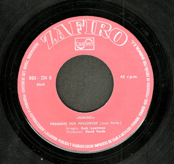 Marisol : Si Una Paloma... / Pregunte Por Preguntar (7", Single)