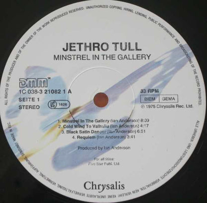 Jethro Tull : Minstrel In The Gallery (LP, Album, RE)
