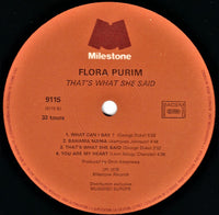 Flora Purim : That's What She Said (LP, Album)
