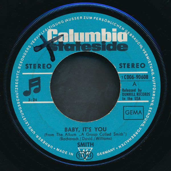 Smith (3) : Baby It's You (7", Single)