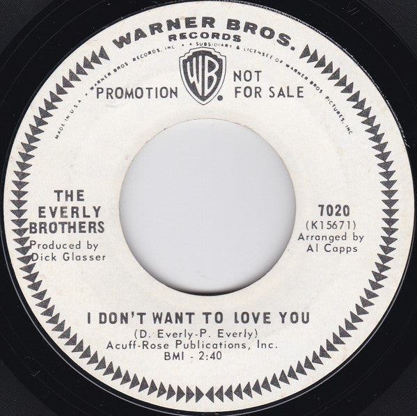 Everly Brothers : Bowling Green (7", Single, Promo)