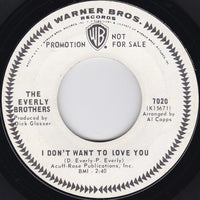 Everly Brothers : Bowling Green (7", Single, Promo)