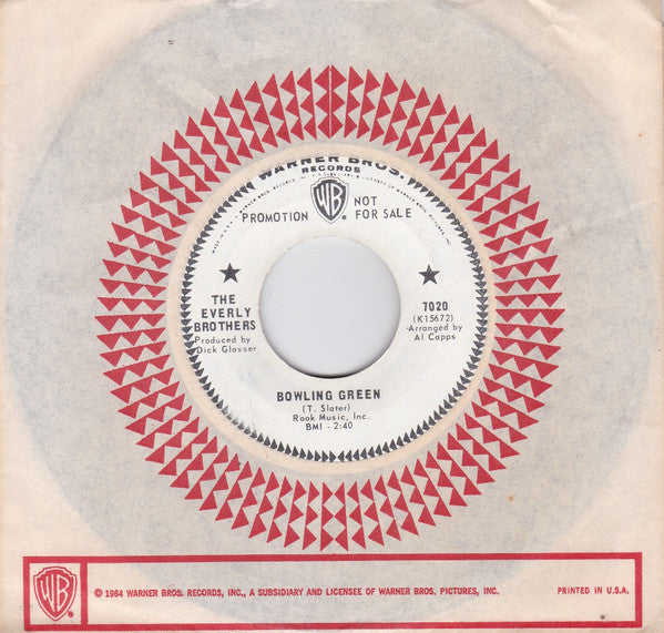 Everly Brothers : Bowling Green (7", Single, Promo)