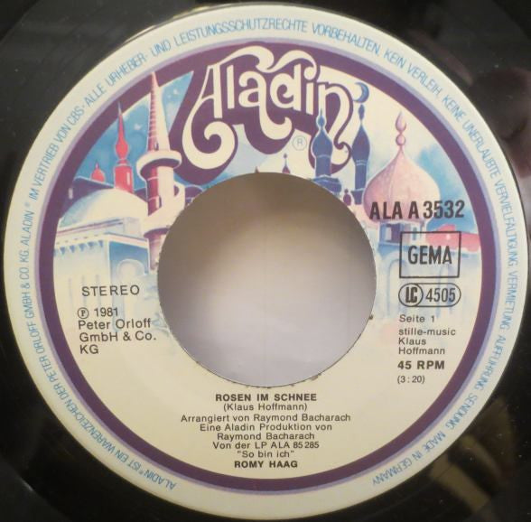 Romy Haag : Rosen Im Schnee (7", Single)