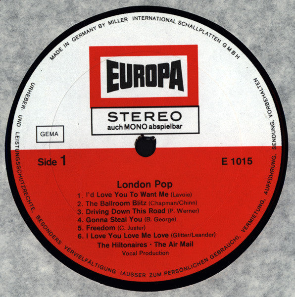 The Hiltonaires · The Air Mail : London Pop (LP)