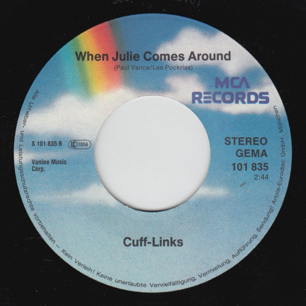 The Cuff Links : Tracy / When Julie Comes Around (7", Single)