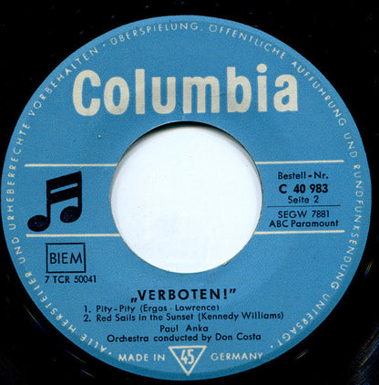 Paul Anka : Verboten (7", EP)