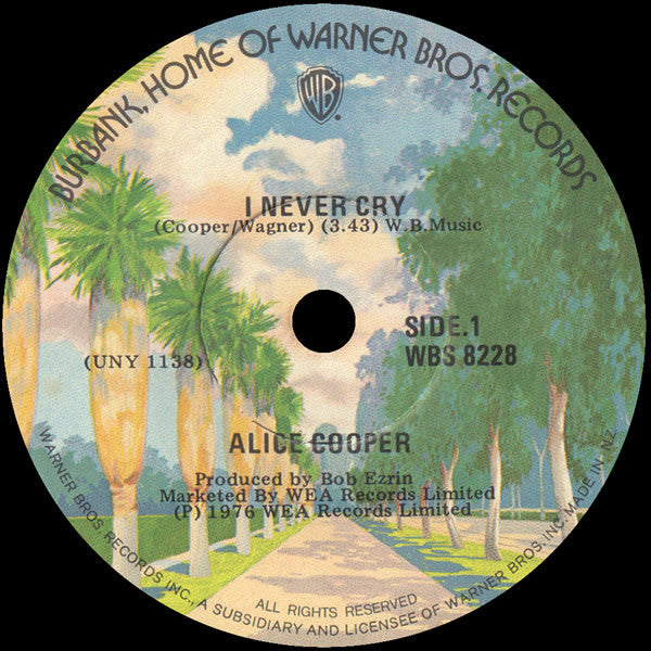 Alice Cooper (2) : I Never Cry  (7", Single)