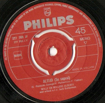 Willy & Willeke Alberti : Altijd (Se Saprai) / Italiano (7", Single, Mono)