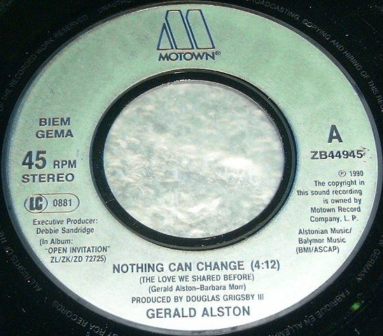 Gerald Alston : Nothing Can Change / Almost There (7", Single)