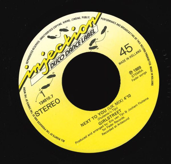 Girlstreet : Next To You (7", Single)