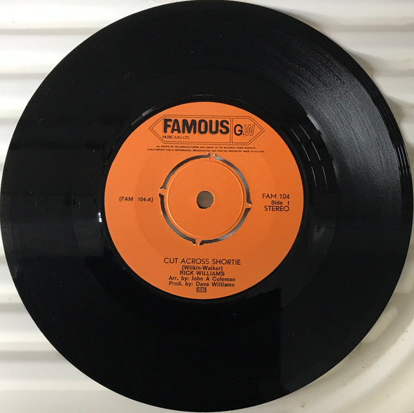 Rick Williams (5) : Cut Across Shortie (7", Single)