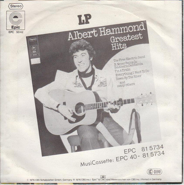 Albert Hammond : When I Need You / Cry Baby (7")