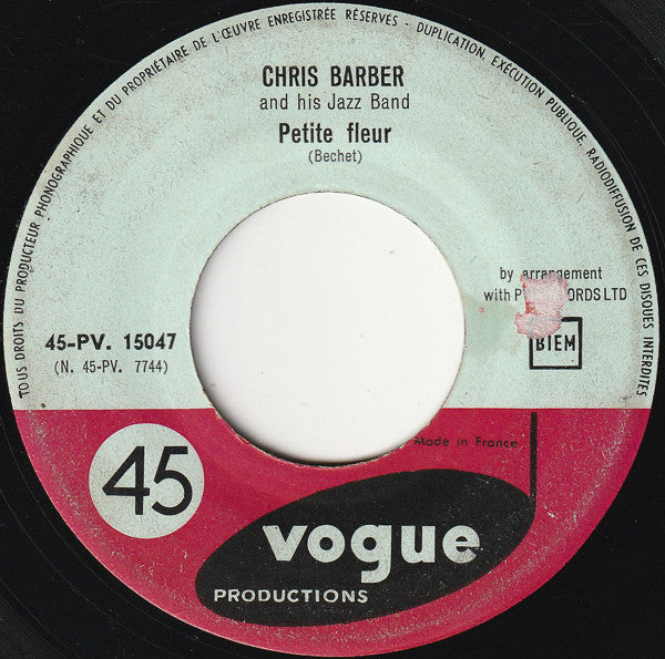 Chris Barber's Jazz Band : Petite Fleur / Everybody Loves My Baby (7", Single)