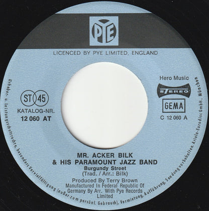 Acker Bilk And His Paramount Jazz Band : Burgundy Street (7", Single)