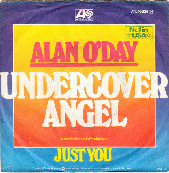 Alan O'Day : Undercover Angel (7", Single)