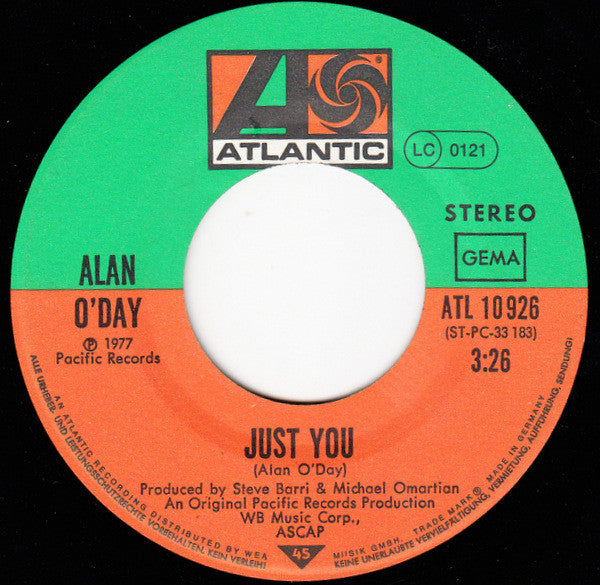 Alan O'Day : Undercover Angel (7", Single)