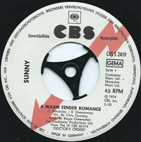 Sunny Leslie : A Warm And Tender Romance (7", Single, Promo)