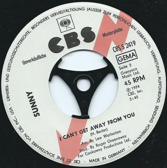 Sunny Leslie : A Warm And Tender Romance (7", Single, Promo)