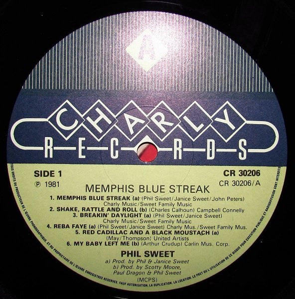 Phil Sweet : Memphis Blue Streak (LP, Comp)