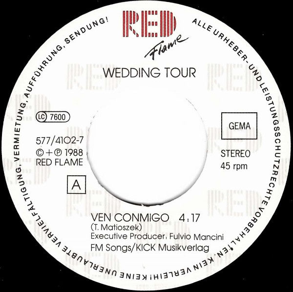 Wedding Tour : Ven Conmigo (7", Single)