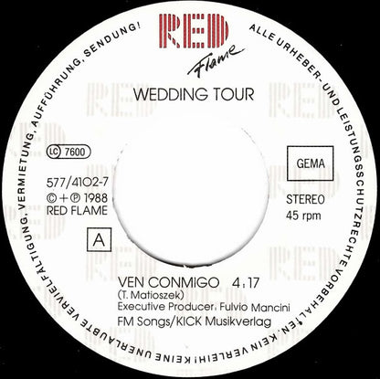Wedding Tour : Ven Conmigo (7", Single)