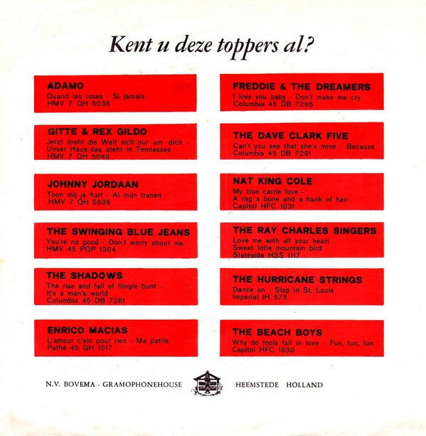 The Shadows : Genie With The Light Brown Lamp (7")