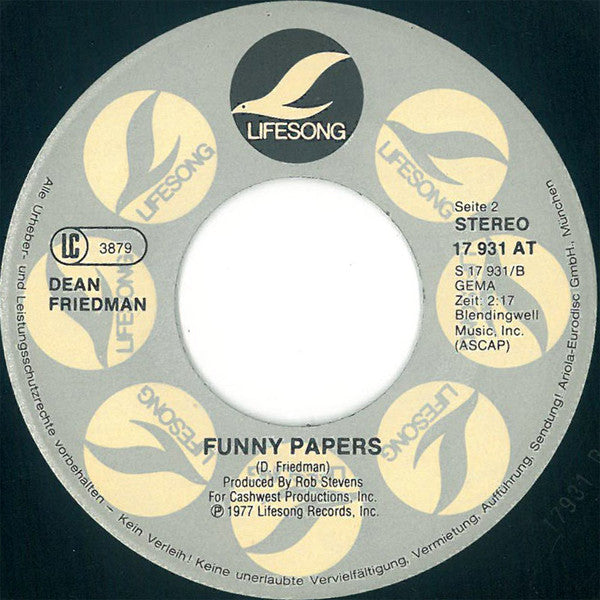Dean Friedman : Ariel (7", Single)